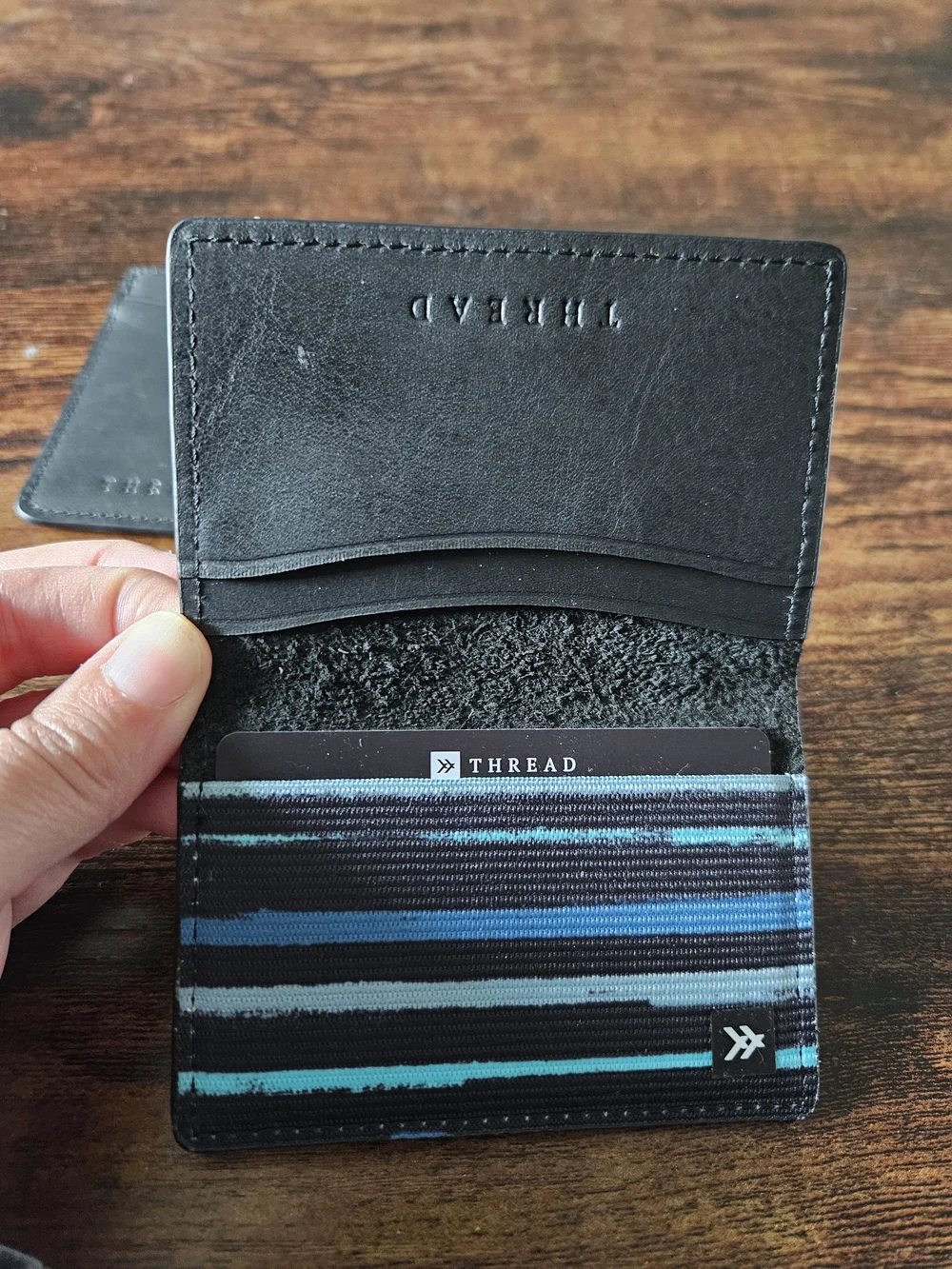 Thread Wallets Bundle | Vertical Leather Wallet & Slim Elastic Card Holder